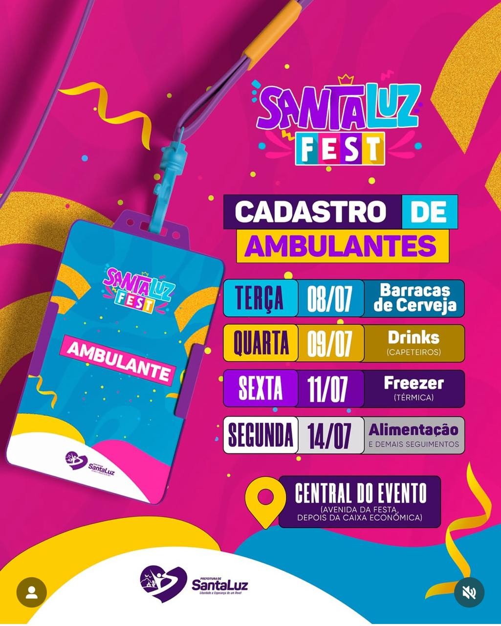 Cadastro de Ambulantes