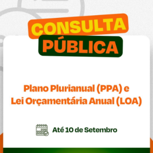 Consulta Pública - PPA 2026-2029 e  LOA 2026
