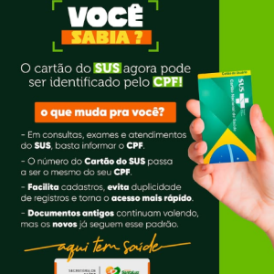 Novidade: Cartão do SUS